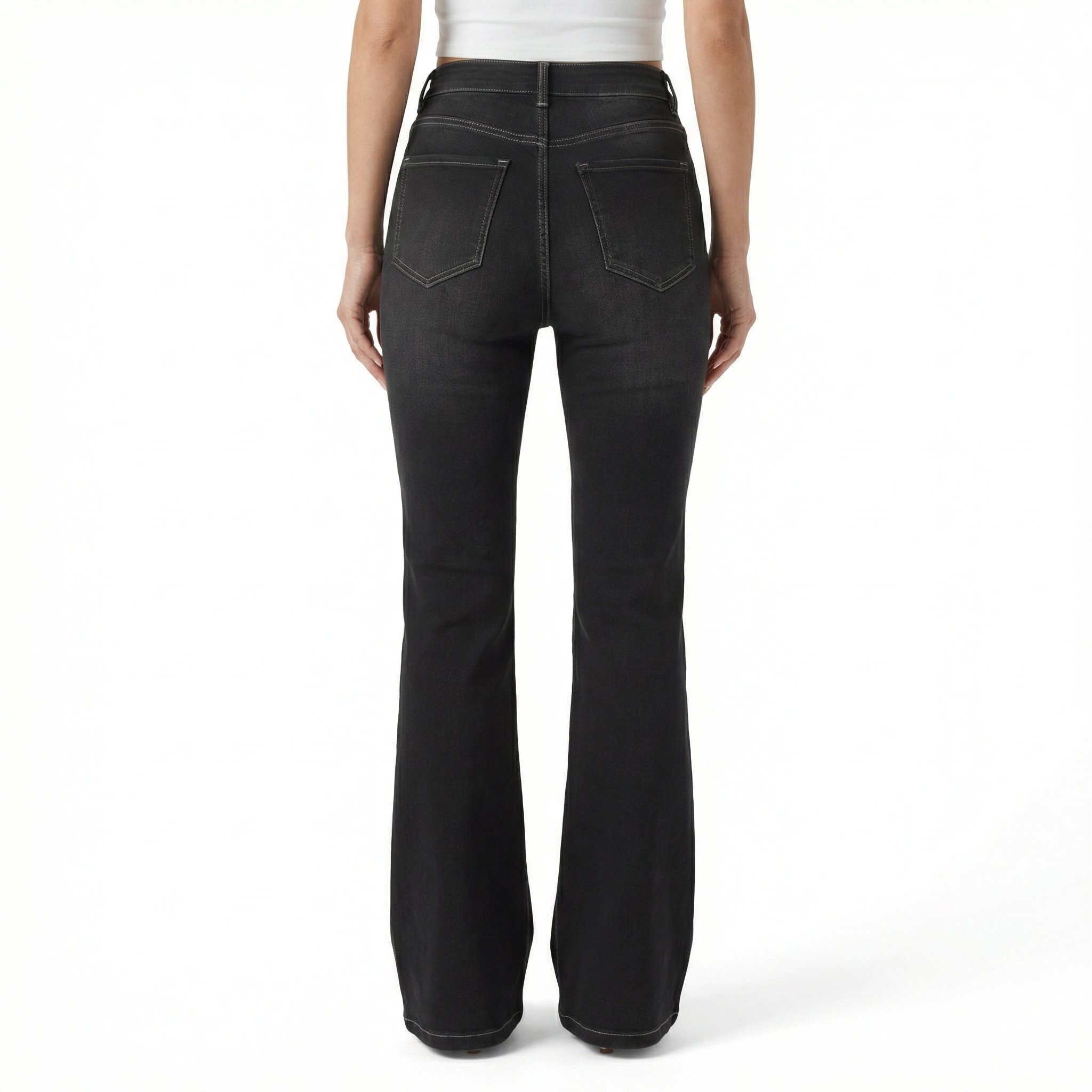 Selvara Sculpt Flare Jeans – Black