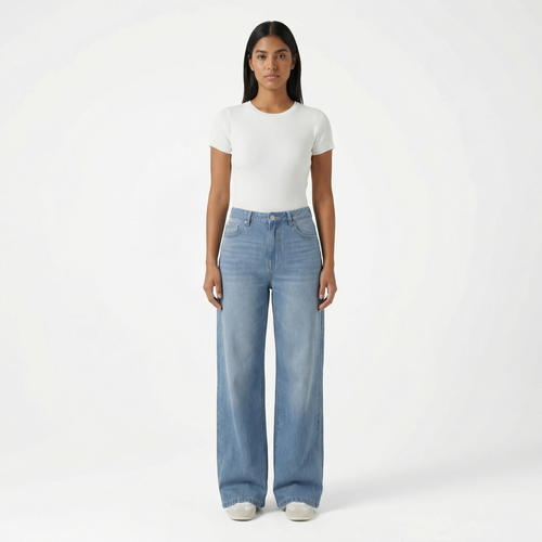 Velmora Studded Wide Jeans