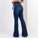 Valeria Belted Flare Jeans – High-Waist Sculpt