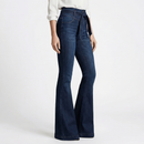 Valeria Belted Flare Jeans – High-Waist Sculpt