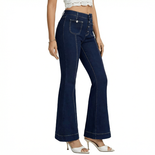 Noir Sculpt Flare Jeans – High-Waist Signature Fit
