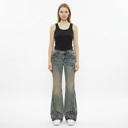 Aurevyn Reconstructed Flare Jeans