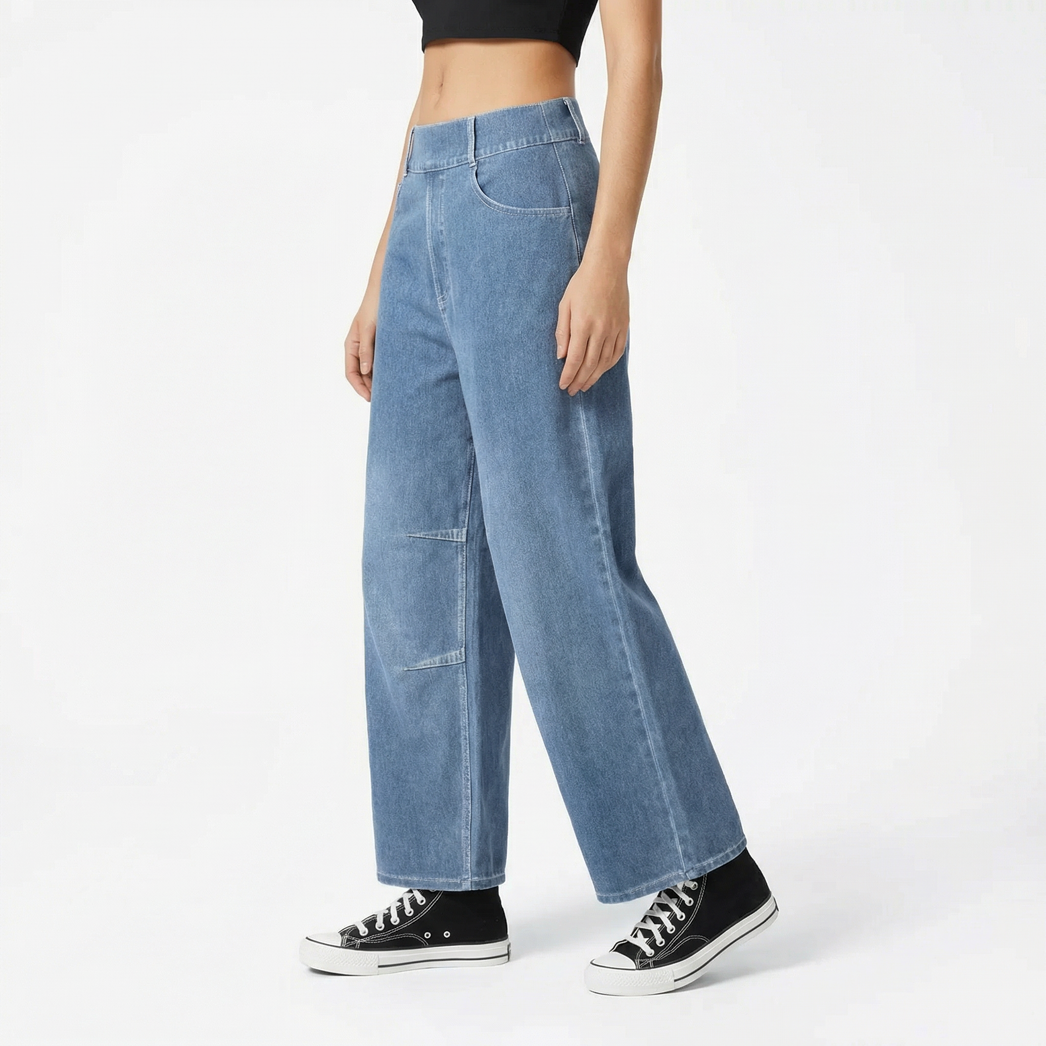 Elvaris Cropped Wide Jeans