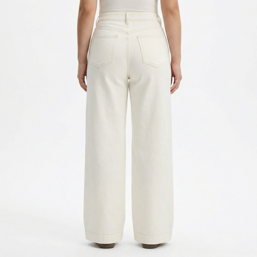 Aurelia Wide Jeans – Ivory