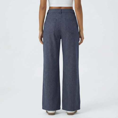 Elvaré Pinstripe Wide Jeans