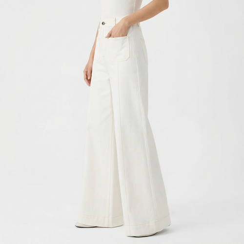 Aurelia Wide Jeans – Ivory