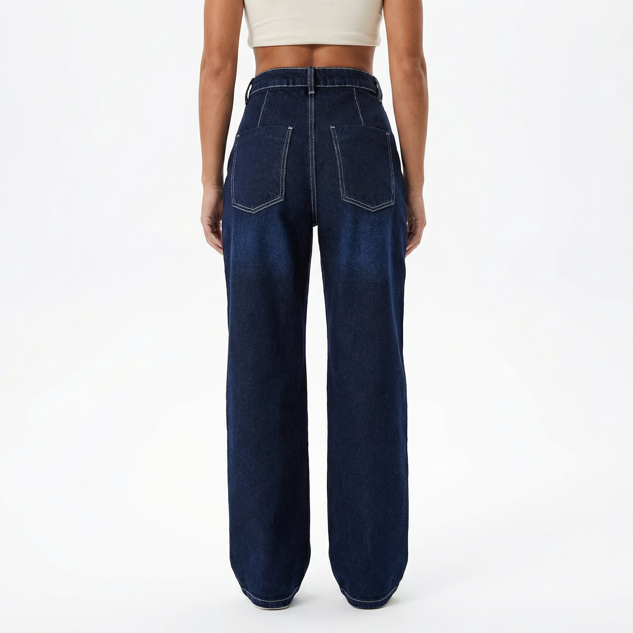 Nova Wide Jeans – High-Waist Button Front