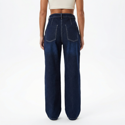 Nova Wide Jeans – High-Waist Button Front