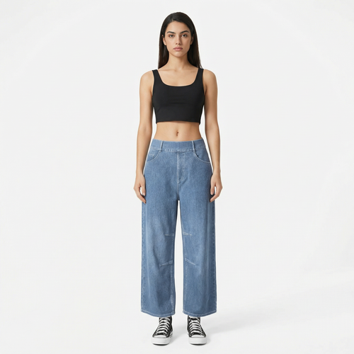 Elvaris Cropped Wide Jeans