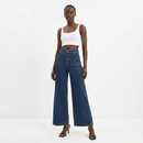 Indigo Straight Jeans – Relaxed High-Waist Fit