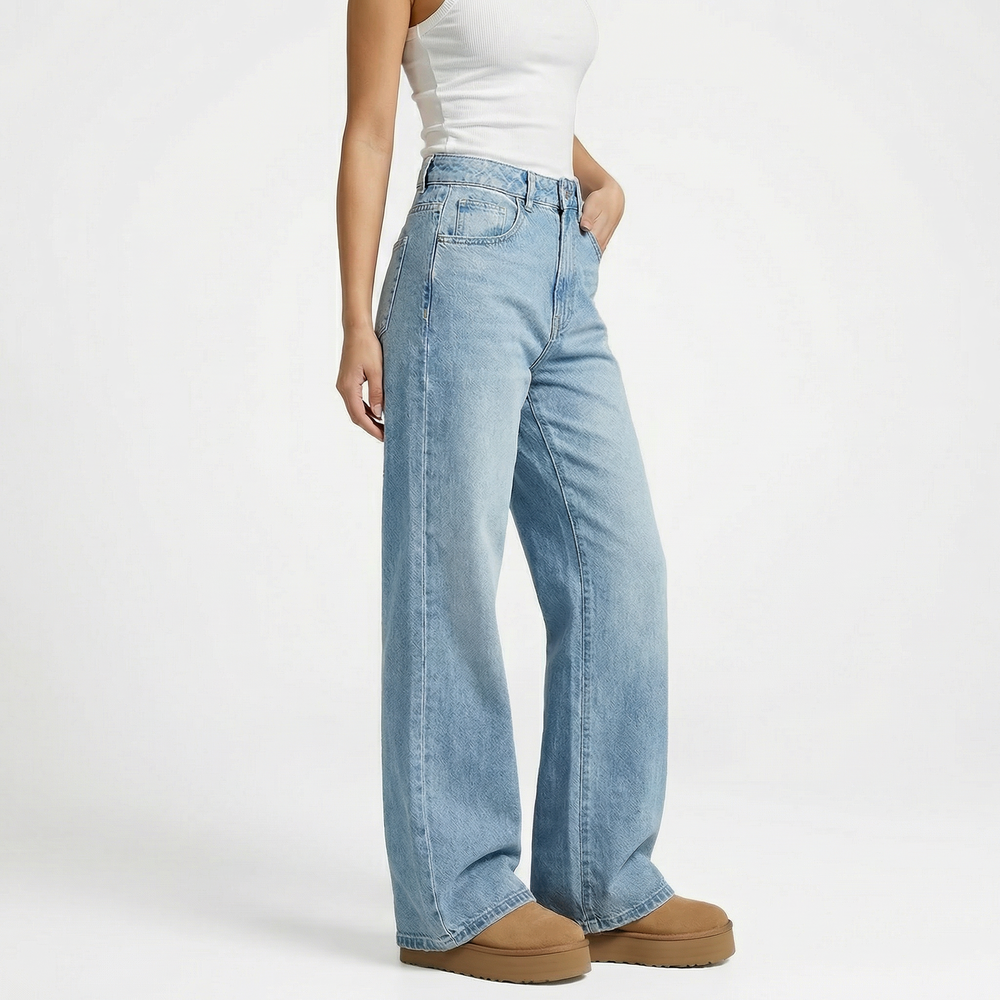 Aurora Wide Jeans – High-Waist Sculpt Fit