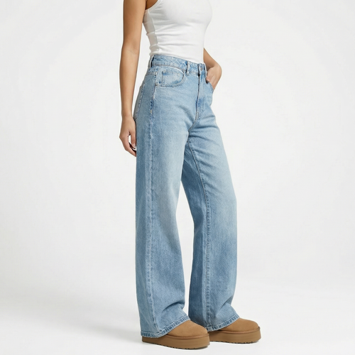 Aurora Wide Jeans – High-Waist Sculpt Fit