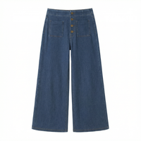 Indigo Straight Jeans – Relaxed High-Waist Fit