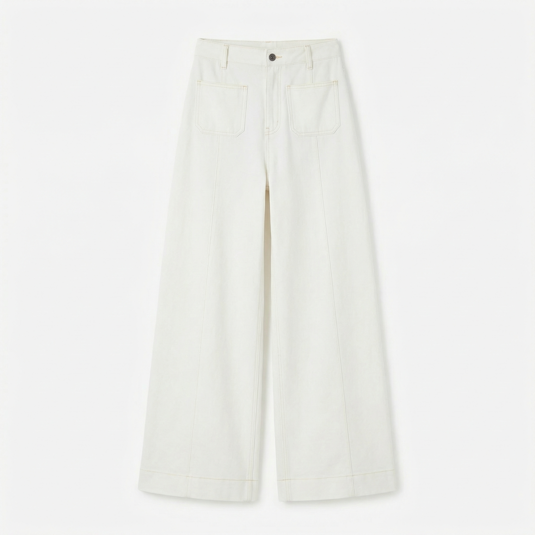 Aurelia Wide Jeans – Ivory