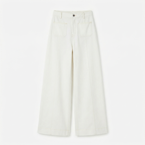 Aurelia Wide Jeans – Ivory