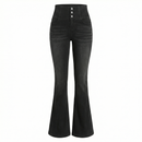 Noir Contour Jeans – High Waist Slim Flare